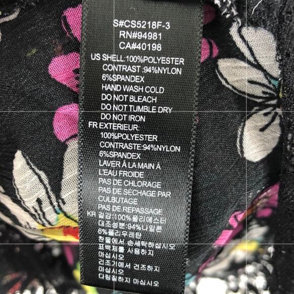 Vintage Forever 21 XX1 Sheer Floral Lace V-Neck Blouse Top Size Small Petite - Picture 8 of 8